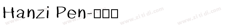Hanzi Pen字体转换